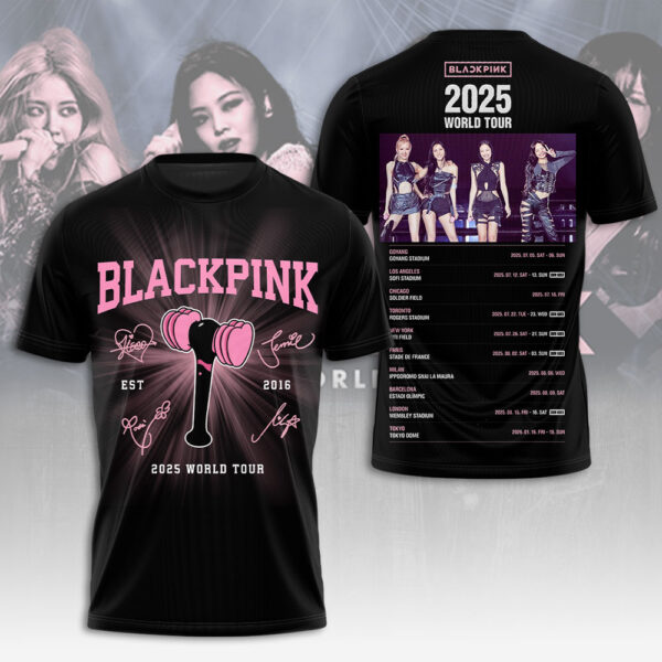 Black Pink World Tour 2025 Unisex T-Shirt