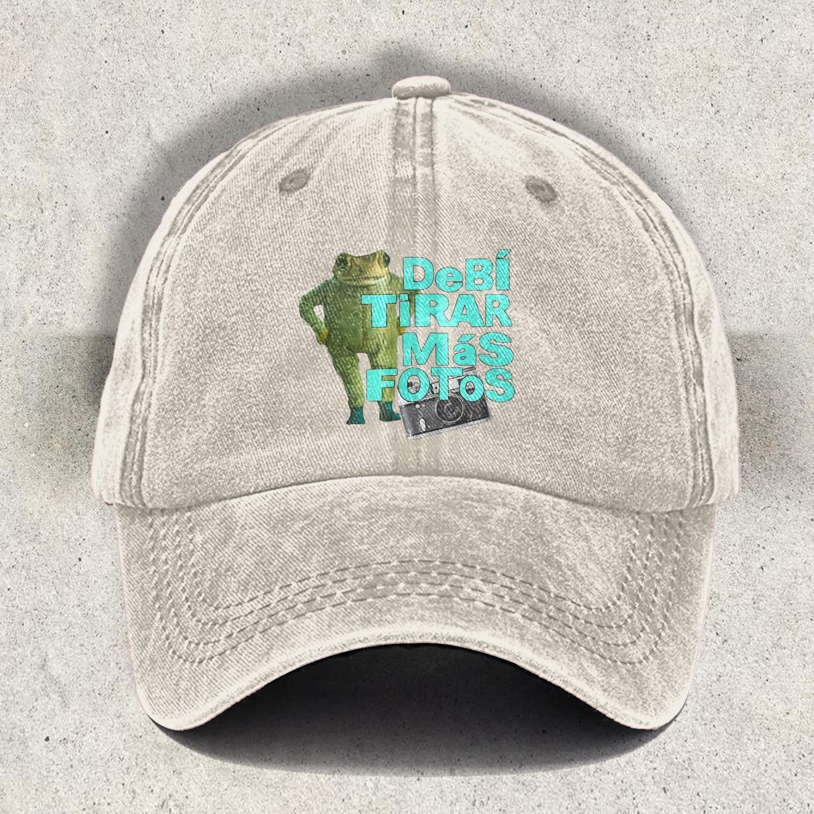 Bad Bunny Contrasting Frog Printed Baseball Cap