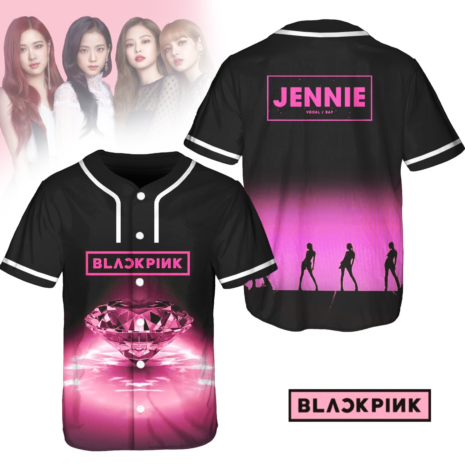 Blackpink Member Print Baseball Jersey